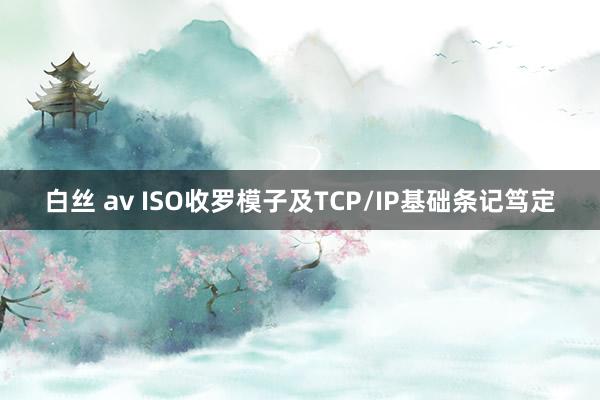 白丝 av ISO收罗模子及TCP/IP基础条记笃定