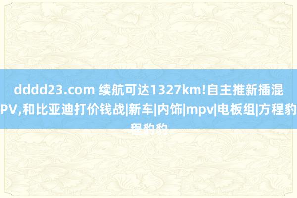 dddd23.com 续航可达1327km!自主推新插混MPV，和比亚迪打价钱战|新车|内饰|mpv|电板组|方程豹豹