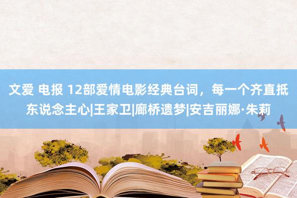 文爱 电报 12部爱情电影经典台词，每一个齐直抵东说念主心|王家卫|廊桥遗梦|安吉丽娜·朱莉